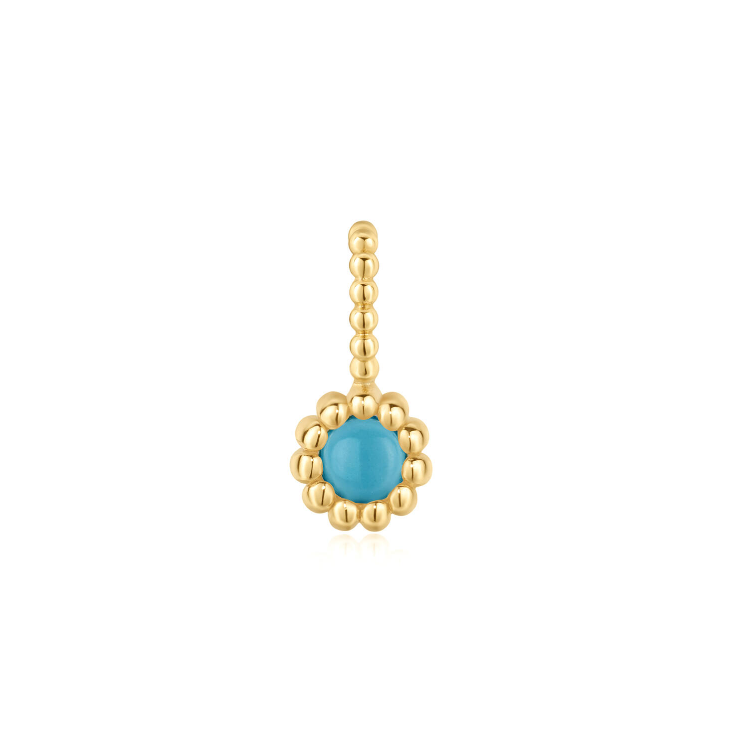  Pop Charms - Zilver / 14kt GP - Turkoois